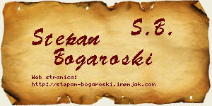 Stepan Bogaroški vizit kartica